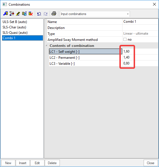 FAQ How to define the type of combination?