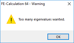 Too many eigenvalues wanted in SCIA Engineer