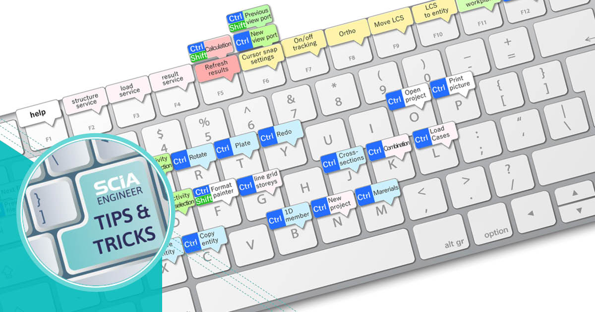 FAQ How to use SCIA Engineer keyboard shortcuts