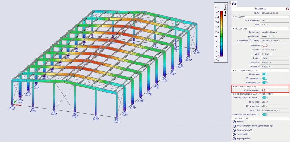 Deformed structure off