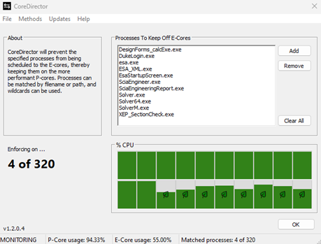 Core Director usage 2