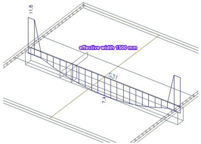 SCIA Engineer - Why is there an axial force in the rib?