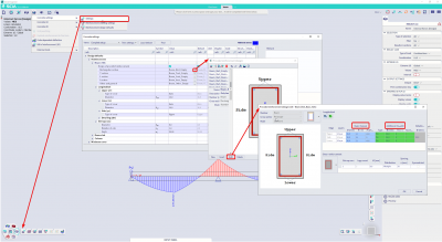 You can design the provided reinforcement with a template that you choose and edit in the concrete setup