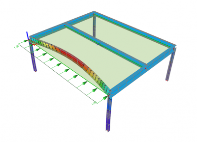 Beams not connected to rigid diaphragm