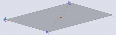 Een doorsnede kan getekend worden met een rechte lijn in een gekozen richting.