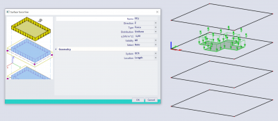 insert free surface load - example