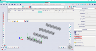 you can copy a line load from one beam onto other beams using the input table.