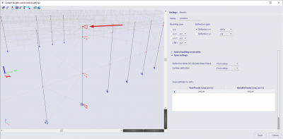 Both ends are set as span supports