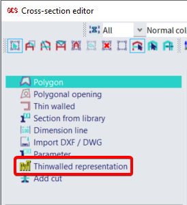 You can draw a thin walled representation to allow automatic classification