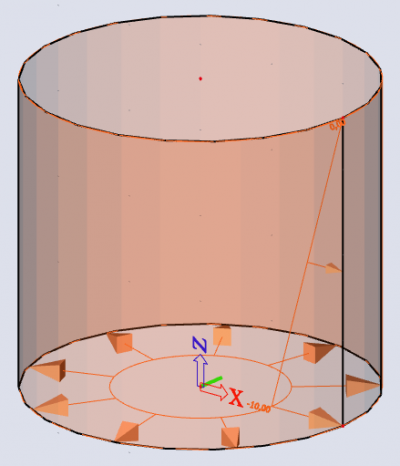 Scia Engineer FAQ - generated free load in cylindrical tank - hyraulic pressure