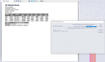 Create a new combination from the combination key(s)