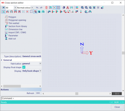 cross section editor