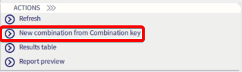 Action new combination from combination key