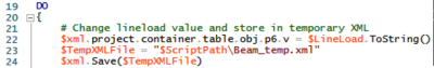 SCIA Beam Moment Iterator Modify Inputs