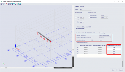 Set a relative camber for each span of a member