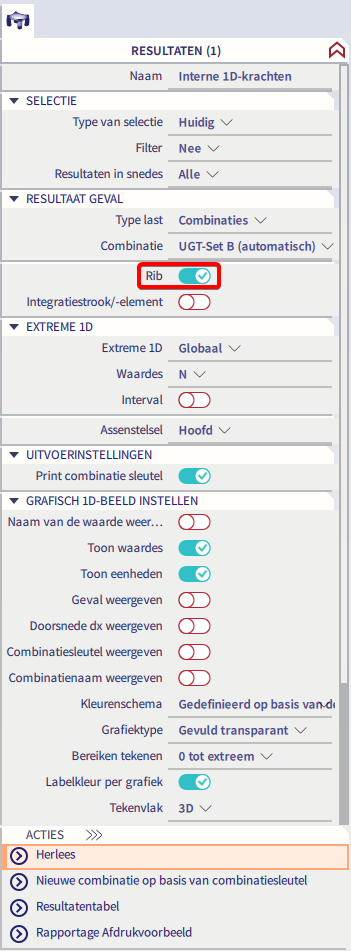 Rib functie bij interne 1D krachten