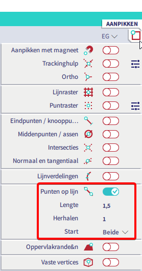 Punten op lijn