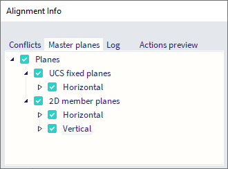 Alignment info Master planes