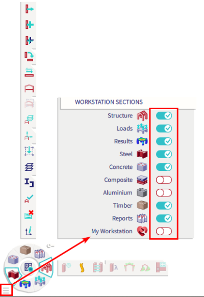Process toolbar workstations