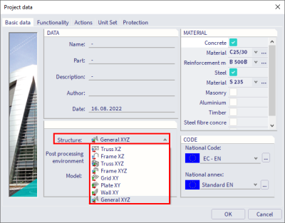 Project settings Structure