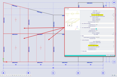 Scia Engineer FAQ - Modelleren van een typische composiet staal-beton balk - eigenschappenvenster van plaatribben