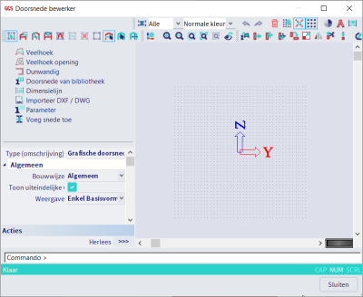 Algemene doorsnede editor