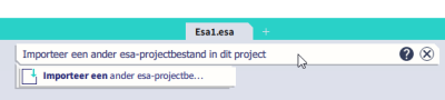 Importeer een ESA bestand in een ander project