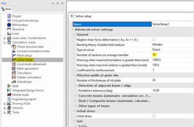 Solver setup