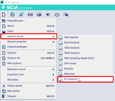 Open een IFC bestand