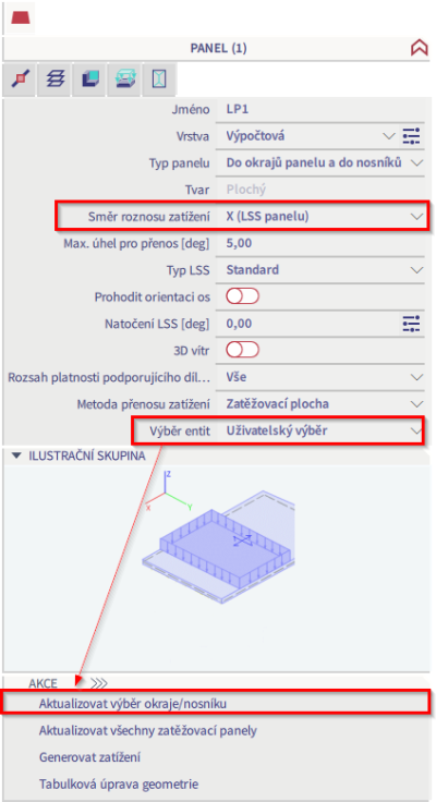 aktualizovat vyber akcni tlacitko