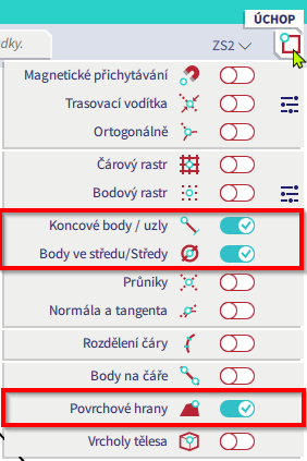 uchop povrchove hrany