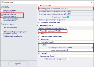 stabilita vypocet
