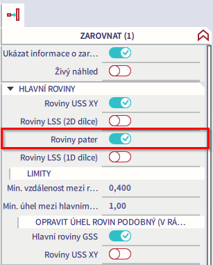 zarovnat roviny pater