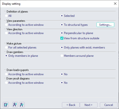 Display settings