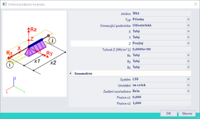 line support on 1D flexible