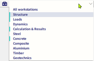 concrete filters input panel