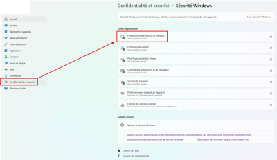 Protection virus menaces
