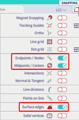 You need to toggle 'surface edges' on in combination with other snapping settings to use this option.