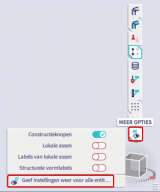 geef instellingen weer voor alle entiteiten