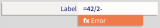 input formula error