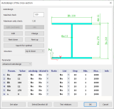 Section optimization routine