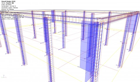 Automatic design of reinforcement bars in 1D members