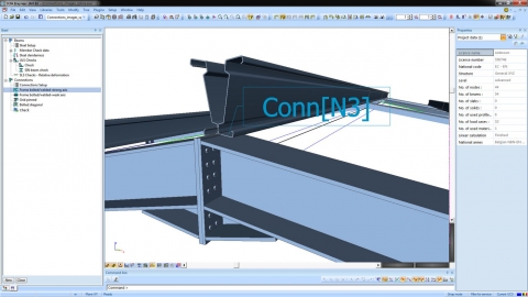 SCIA Engineer 16 - EC3 connections: four bolts per row, weak axis bending and more