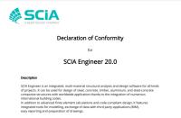 Declaration of conformity SCIA Engineer 20 Declaration of conformity SCIA Engineer 20