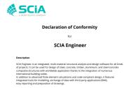 Declaration Conformity SCIA Engineer Declaration Conformity SCIA Engineer