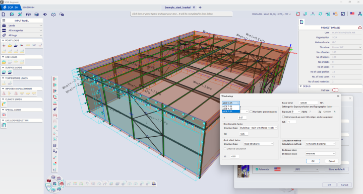 3D wind load ASCE