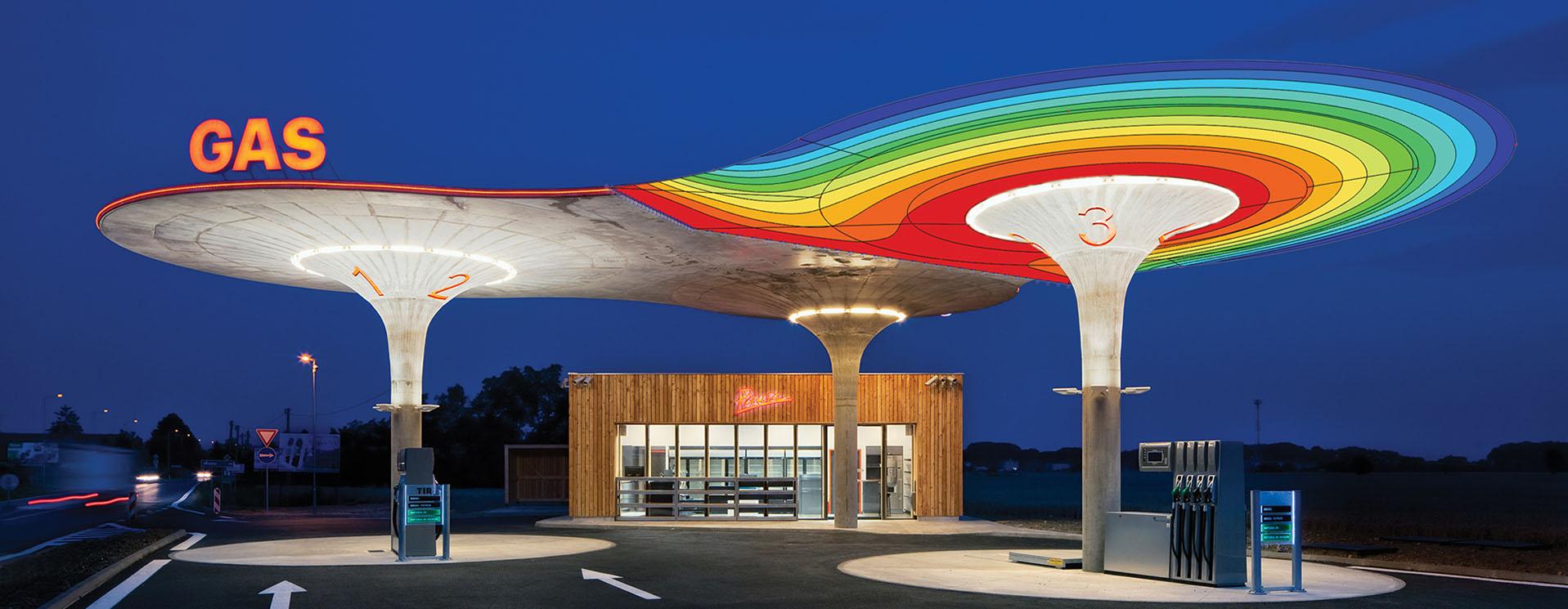 Roofing of a Pump station Gas Roofing of a Pump station Gas