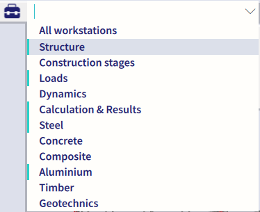 Predefined user interface templates (SCIA Engineer)