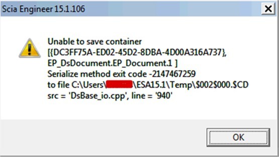 Faq What Is The Meaning Of The Error Message Unable To Save Container To File Faq What Is The Meaning Of The Error Message Unable To Save Container To File