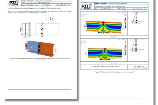 résultats d'IDEA StatiCa